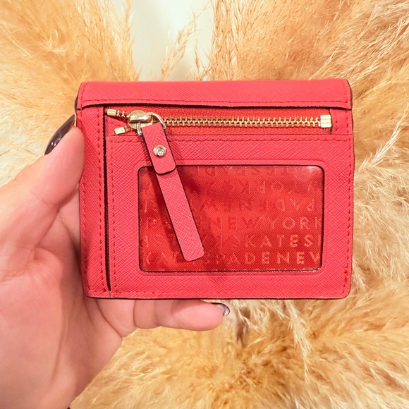 Vintage Kate Spade Vibrant pink red keychain wallet - Picture 3 of 8